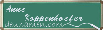 Anne Koppenhoefer Visitenkarte